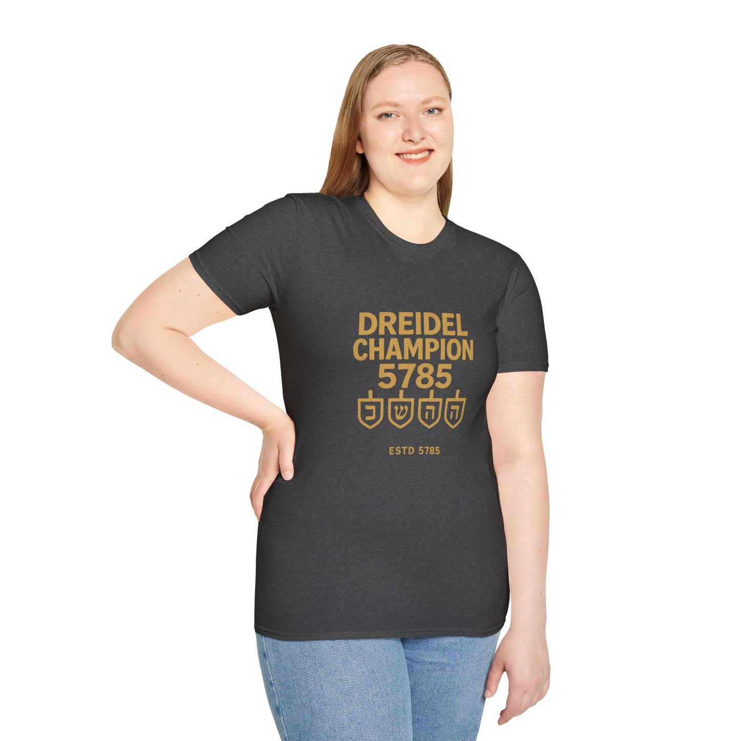 Dreidel Champion - Unisex soft T-shirt, Perfect Gift for Hanukkah