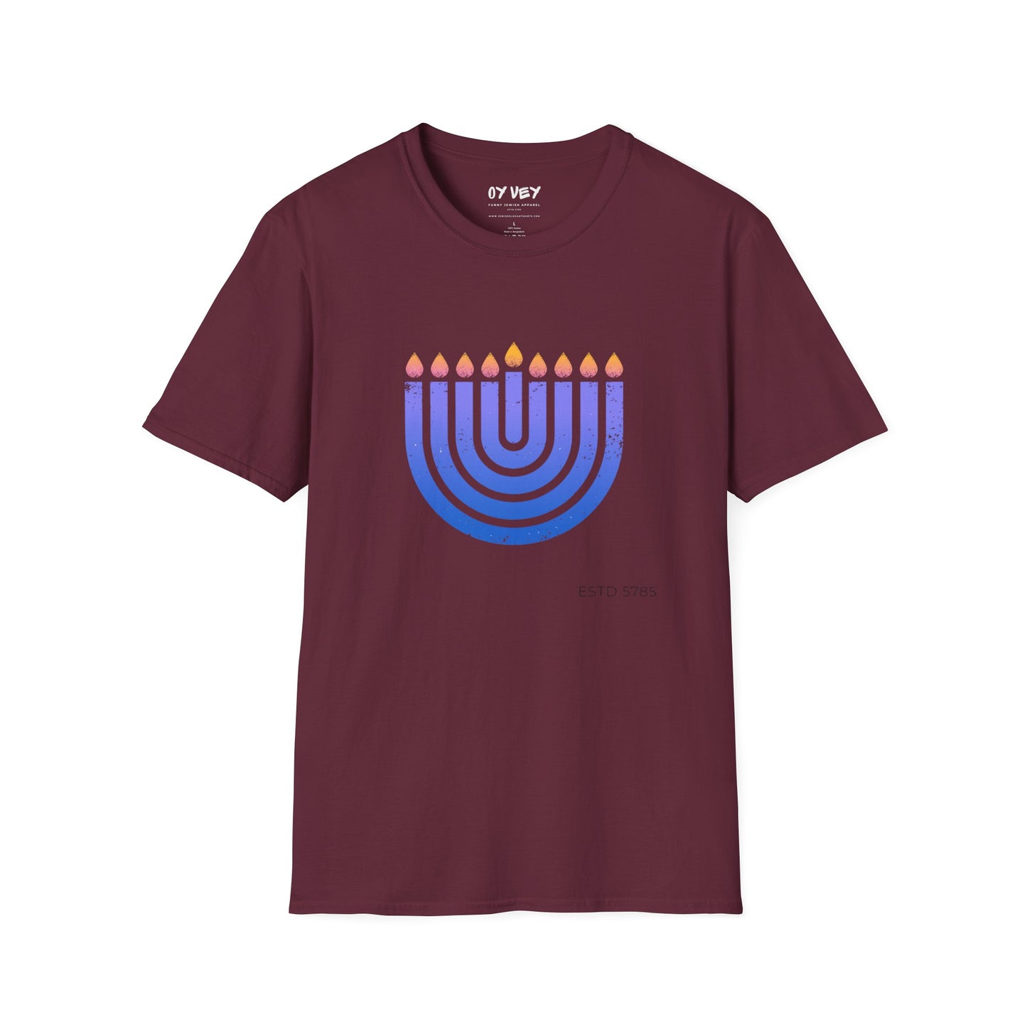 Chanukkiah - Unisex soft T-shirt, Perfect Gift for Chanukkah
