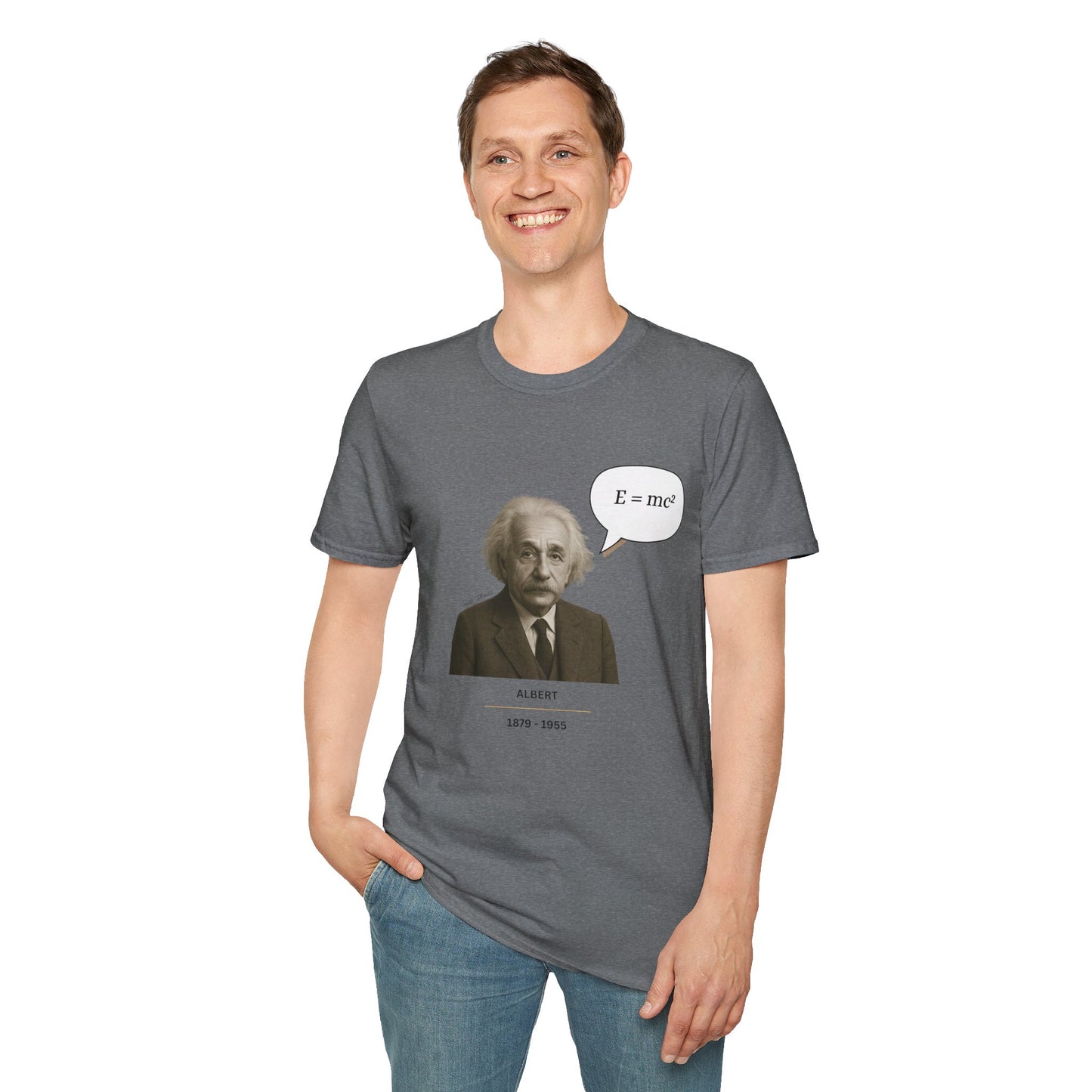 Albert Einstein - Unisex soft T-shirt, Perfect Gift for Friends
