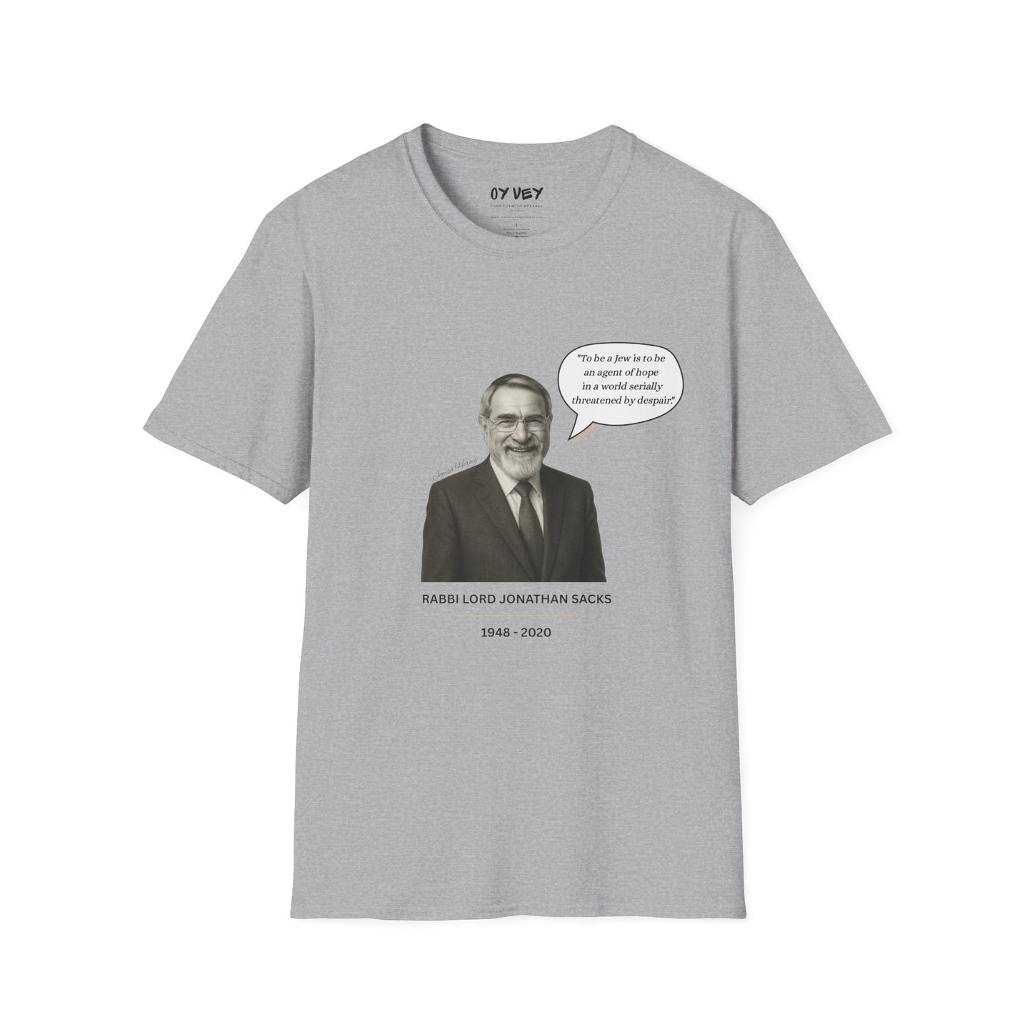 Rabbi Lord Jonathan Sacks - Unisex soft T-shirt, Perfect Gift for Friends