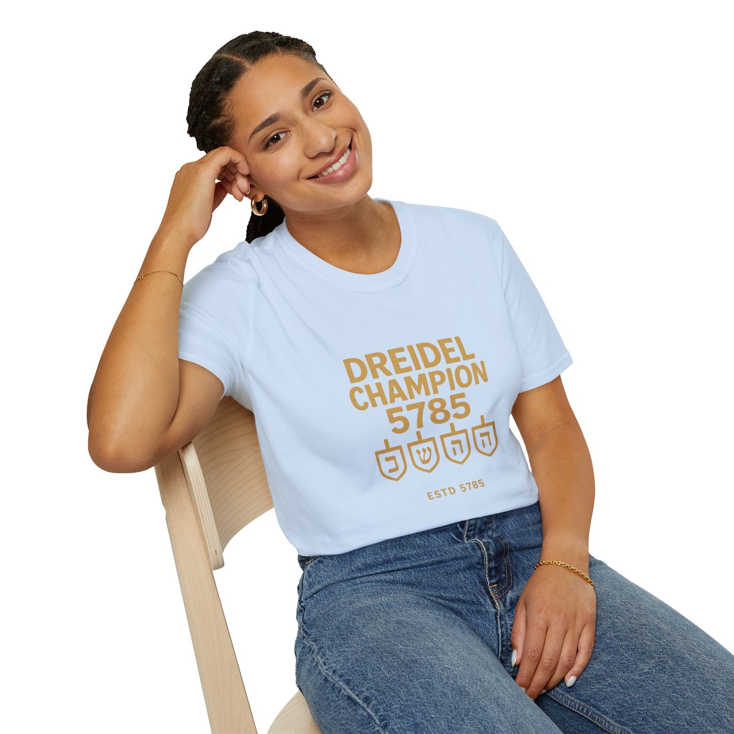 Dreidel Champion - Unisex soft T-shirt, Perfect Gift for Hanukkah