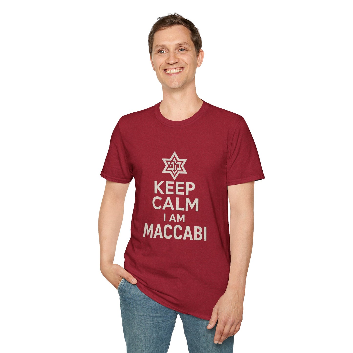 Keep Calm I am Maccabi - Unisex soft T-shirt, Perfect Gift for Maccabees