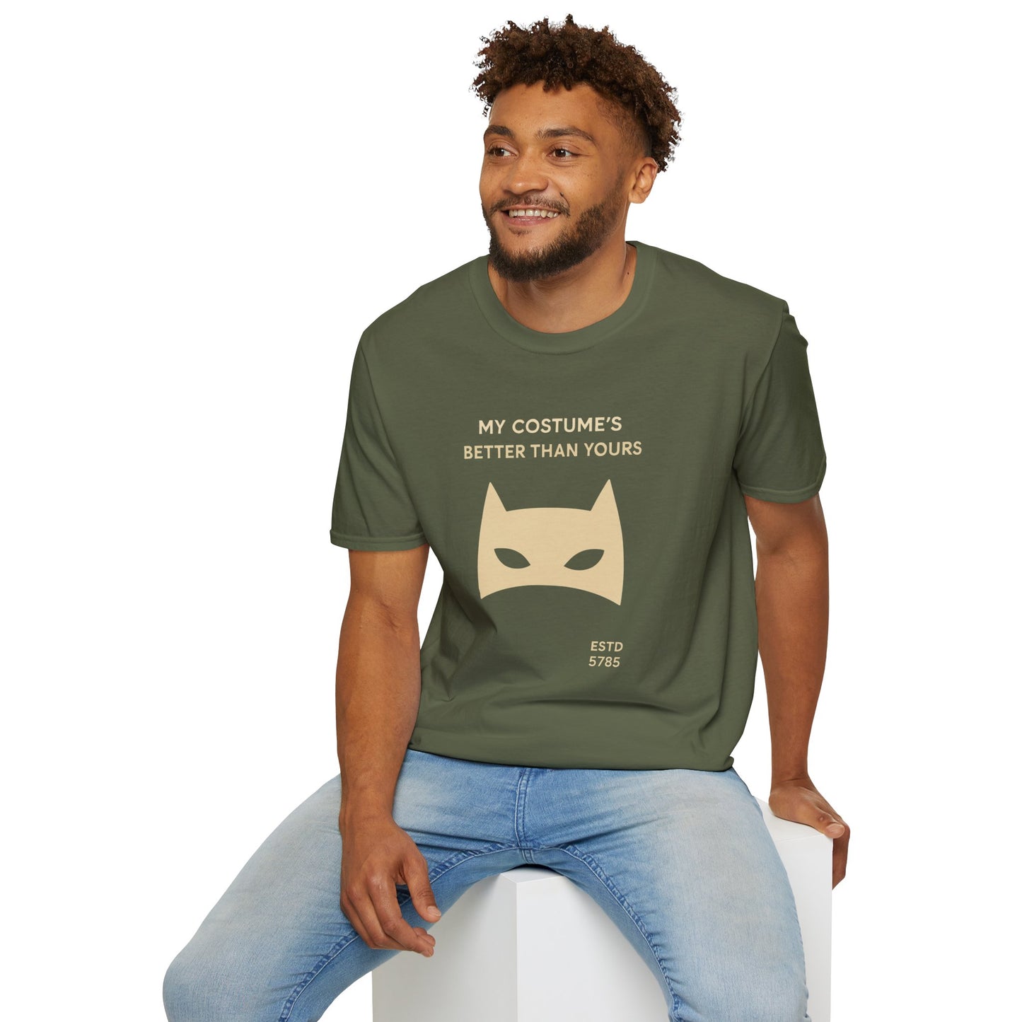 My Costume“s Better than Yours - Unisex soft T-shirt, Perfect Gift for Purim