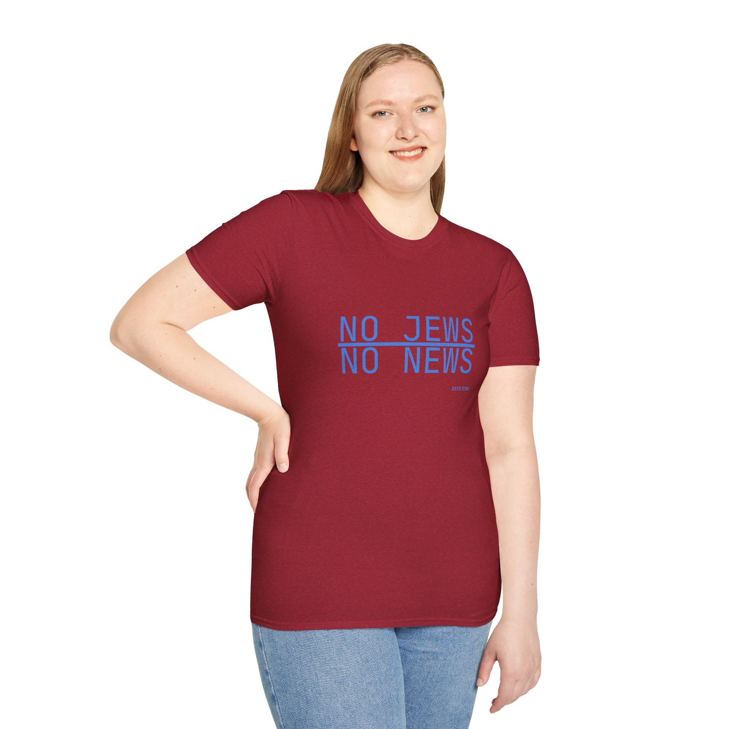 No Jews, No News - Unisex soft T-shirt, Perfect Gift for Friends