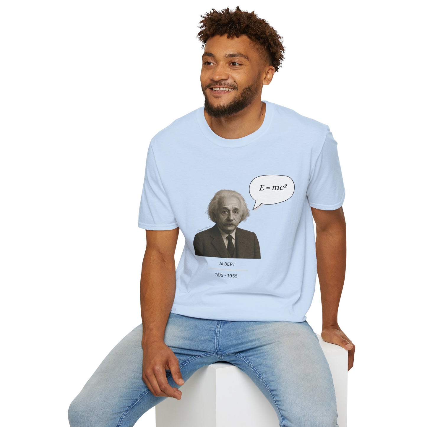 Albert Einstein - Unisex soft T-shirt, Perfect Gift for Friends