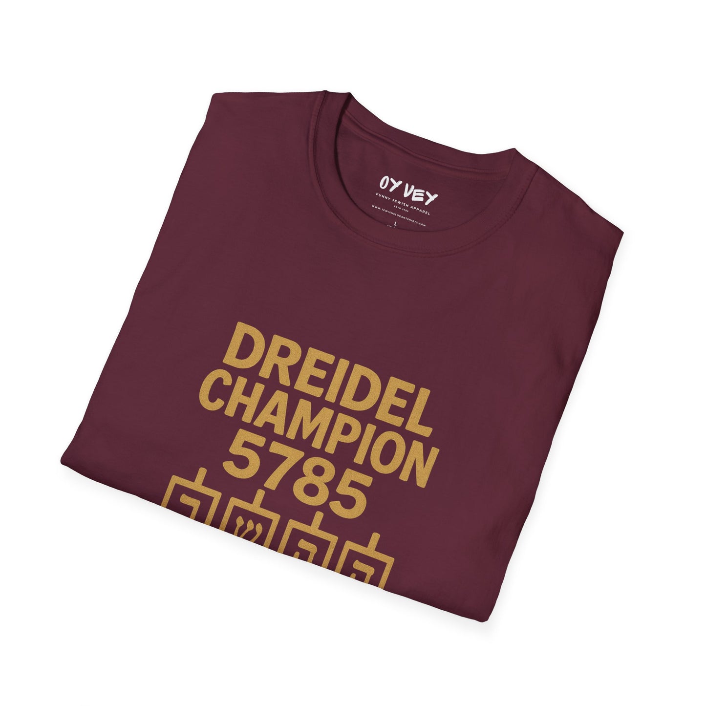 Dreidel Champion - Unisex soft T-shirt, Perfect Gift for Hanukkah