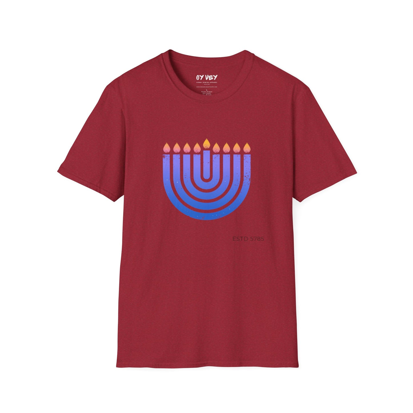 Chanukkiah - Unisex soft T-shirt, Perfect Gift for Chanukkah