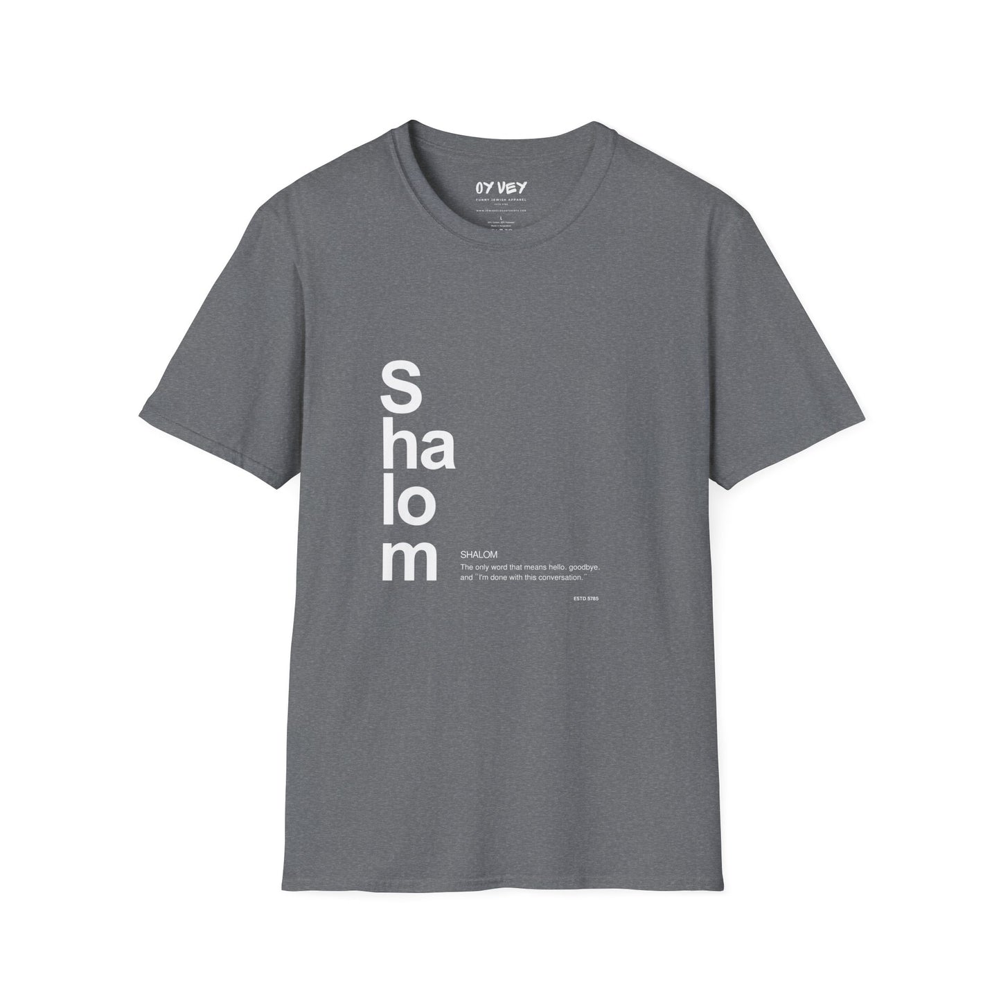 Shalom - Unisex soft T-shirt, Perfect Gift for Friends