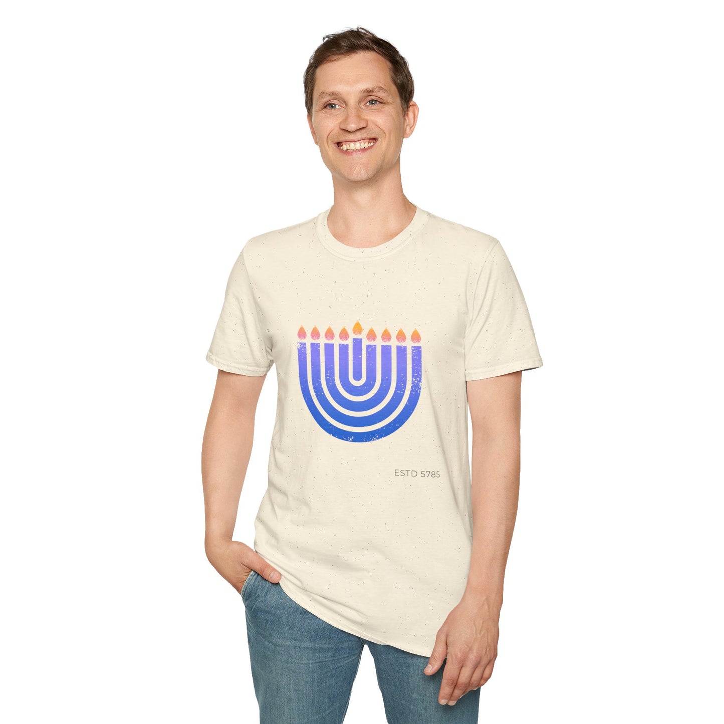 Chanukkiah - Unisex soft T-shirt, Perfect Gift for Chanukkah