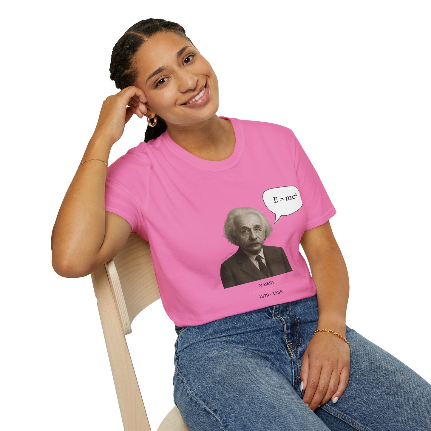 Albert Einstein - Unisex soft T-shirt, Perfect Gift for Friends