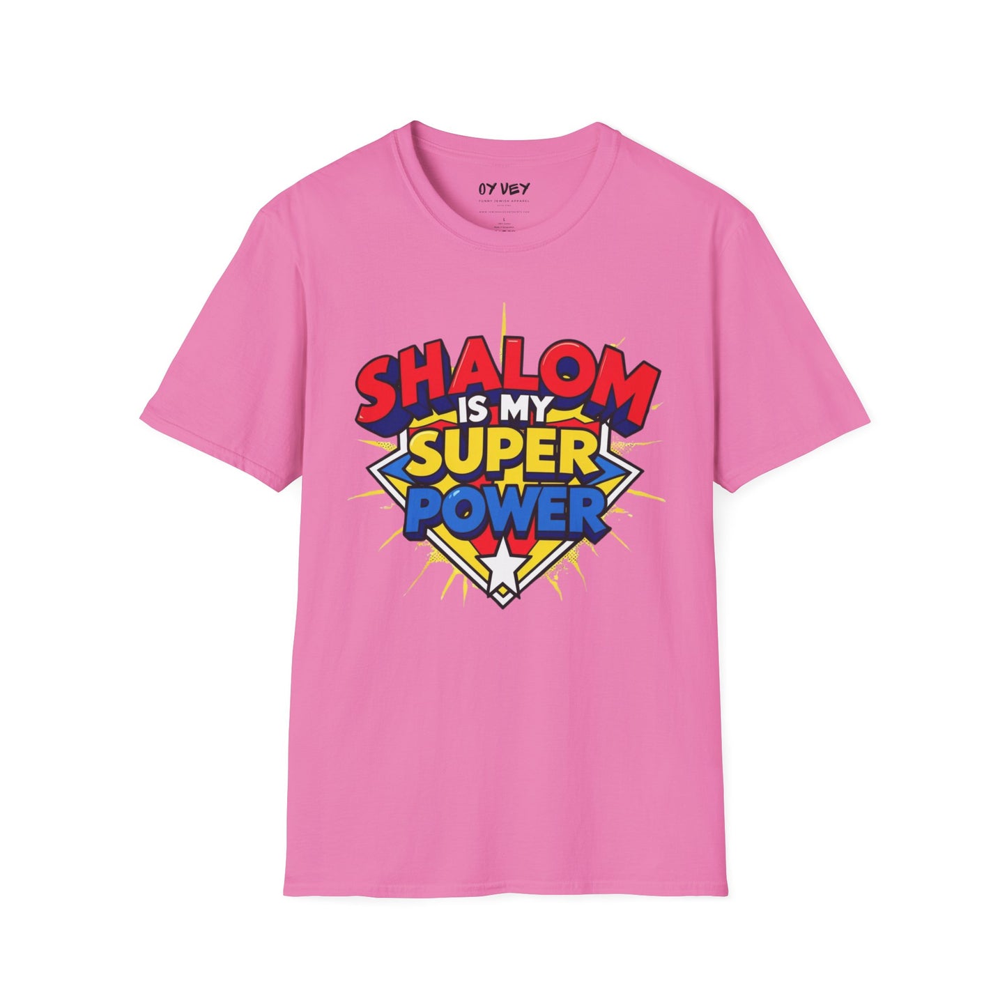 Shalom is my Superpower - Unisex soft T-shirt, Perfect Gift for Purim