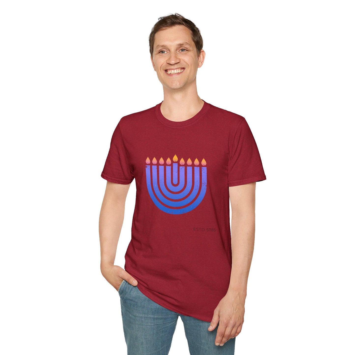 Chanukkiah - Unisex soft T-shirt, Perfect Gift for Chanukkah