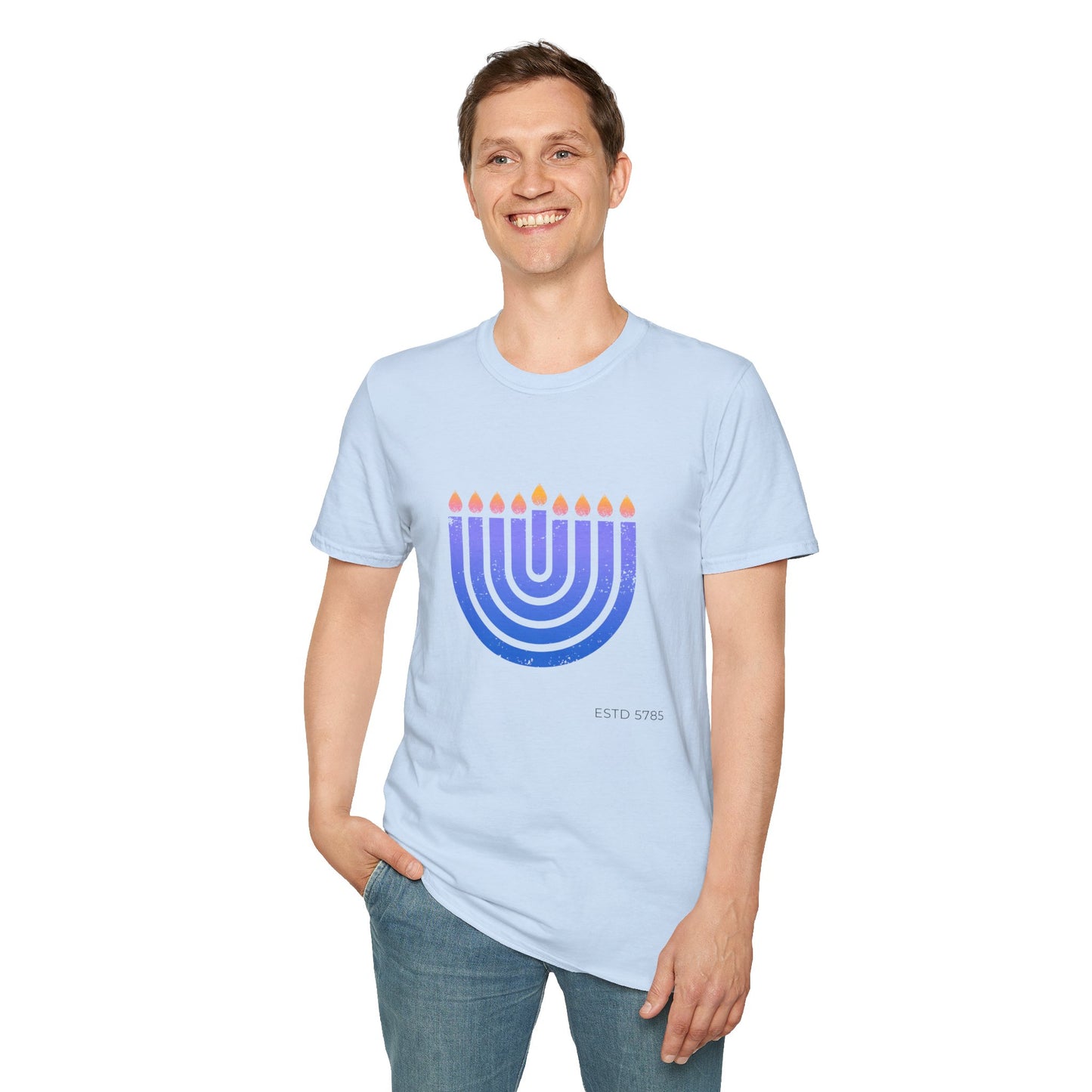 Chanukkiah - Unisex soft T-shirt, Perfect Gift for Chanukkah