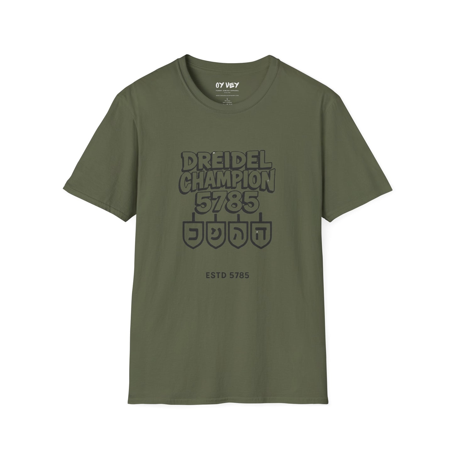Dreidel Champion 2 - Unisex soft T-shirt, Perfect Gift for Chanukkah