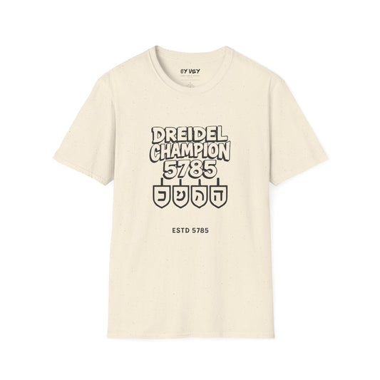 Dreidel Champion 2 - Unisex soft T-shirt, Perfect Gift for Chanukkah