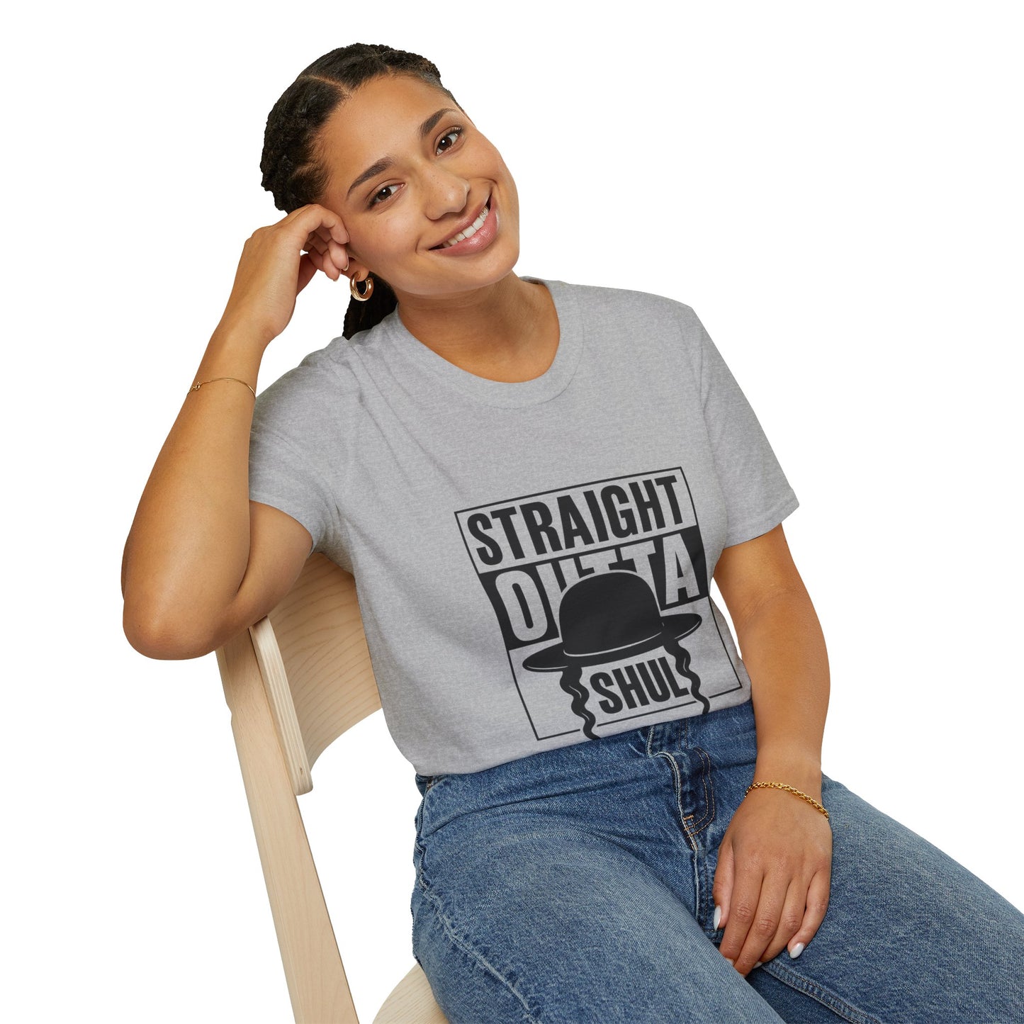 Chabad HGS Strait Outta Shul - Unisex soft T-shirt, Perfect Gift for Friends