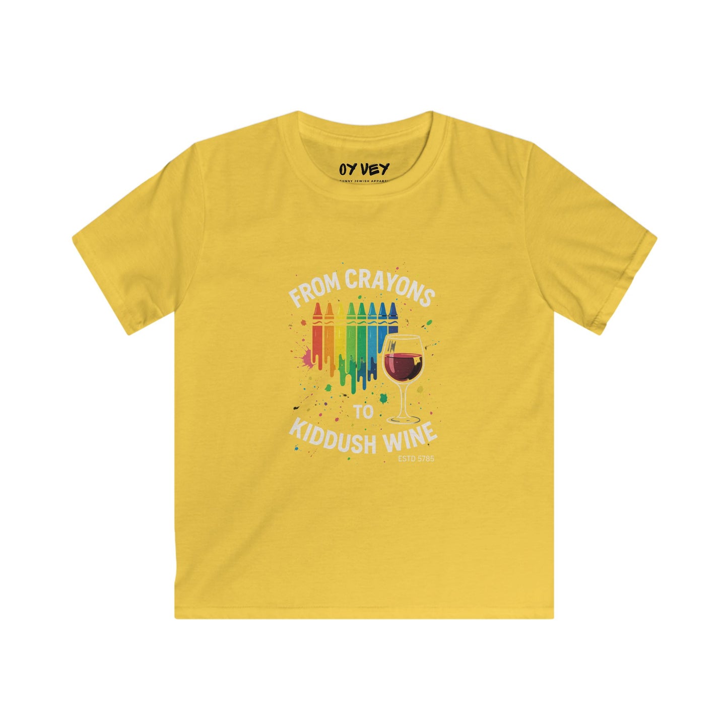 From Crayons to Kiddush Wine Kids T-shirt