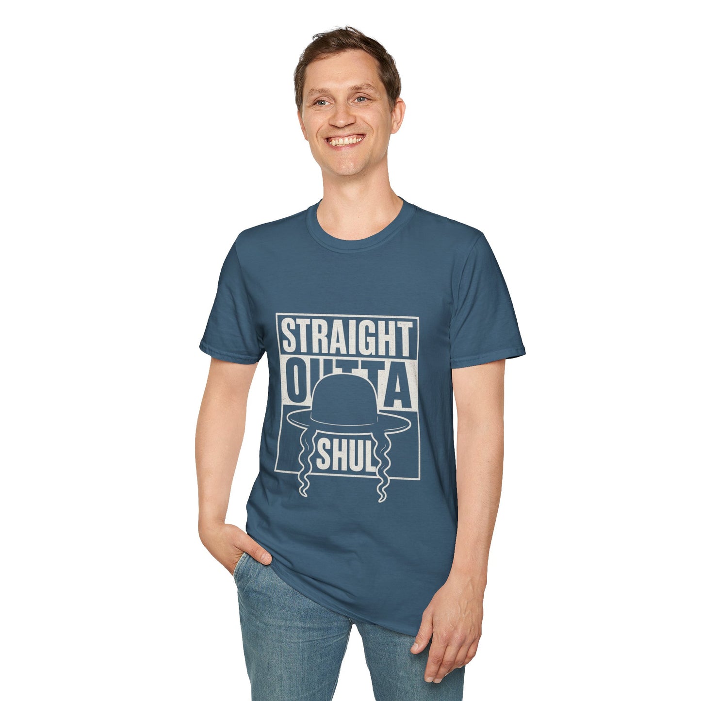 Chabad HGS Strait Outta Shul - Unisex soft T-shirt, Perfect Gift for Friends