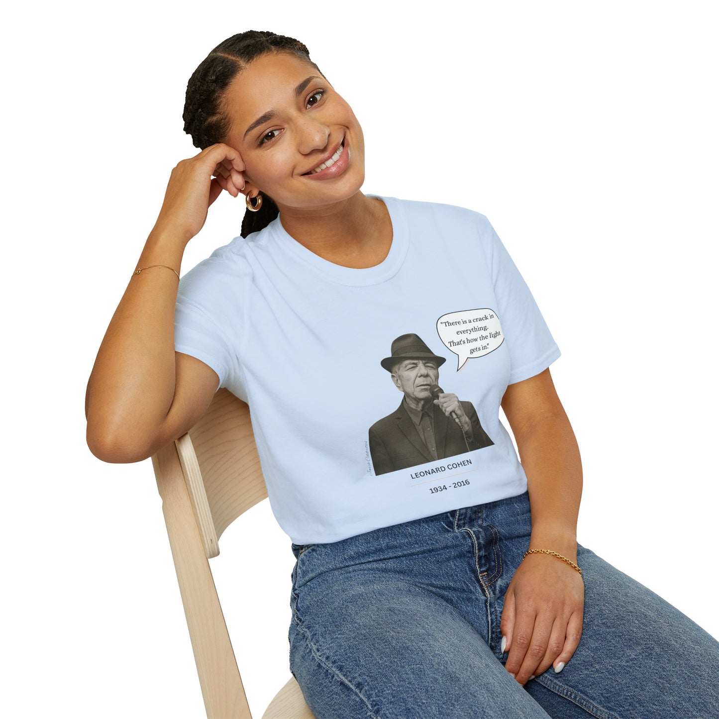 Leonard Cohen - Unisex soft T-shirt, Perfect Gift for Friends