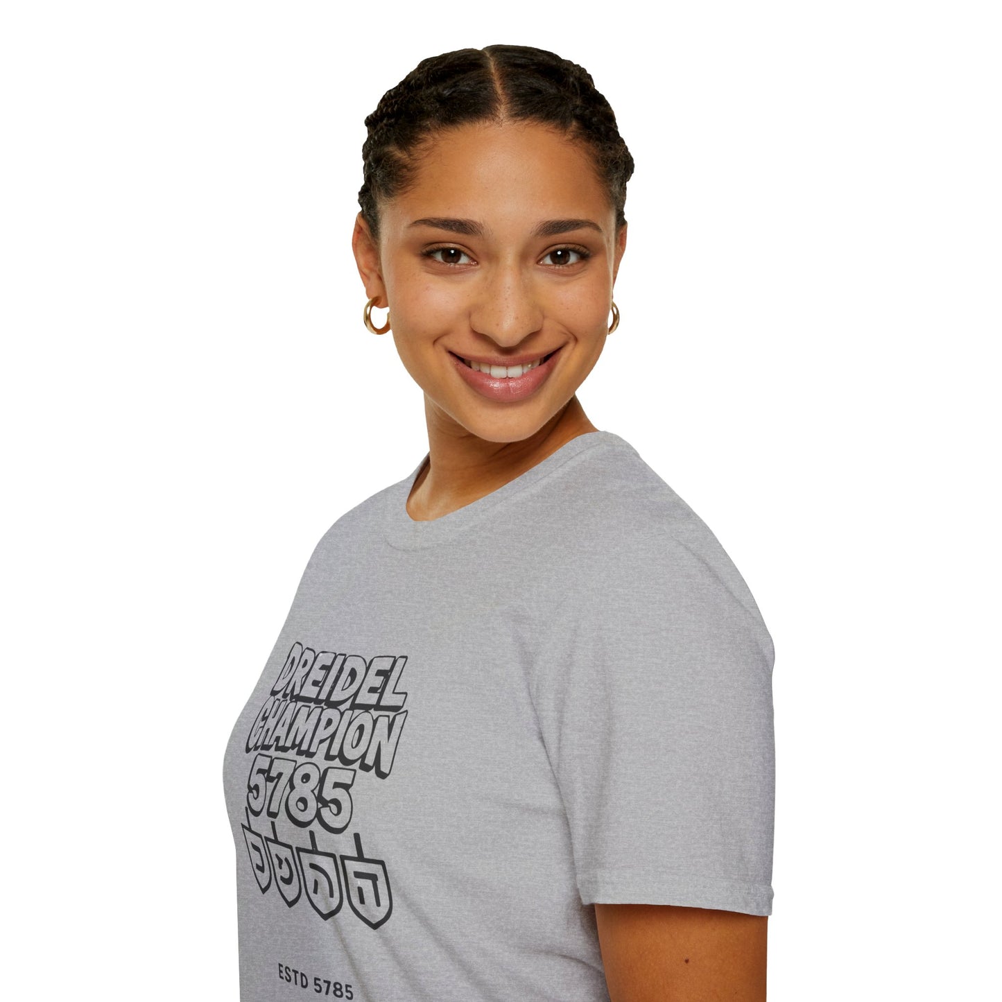Dreidel Champion 2 - Unisex soft T-shirt, Perfect Gift for Chanukkah