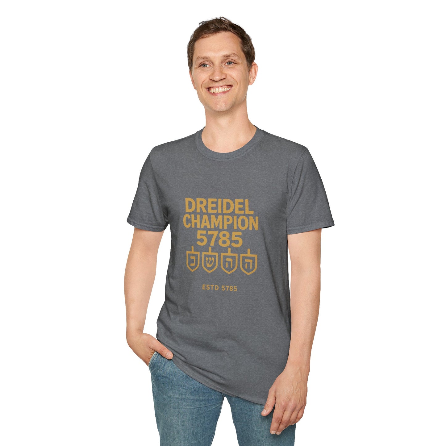 Dreidel Champion - Unisex soft T-shirt, Perfect Gift for Hanukkah