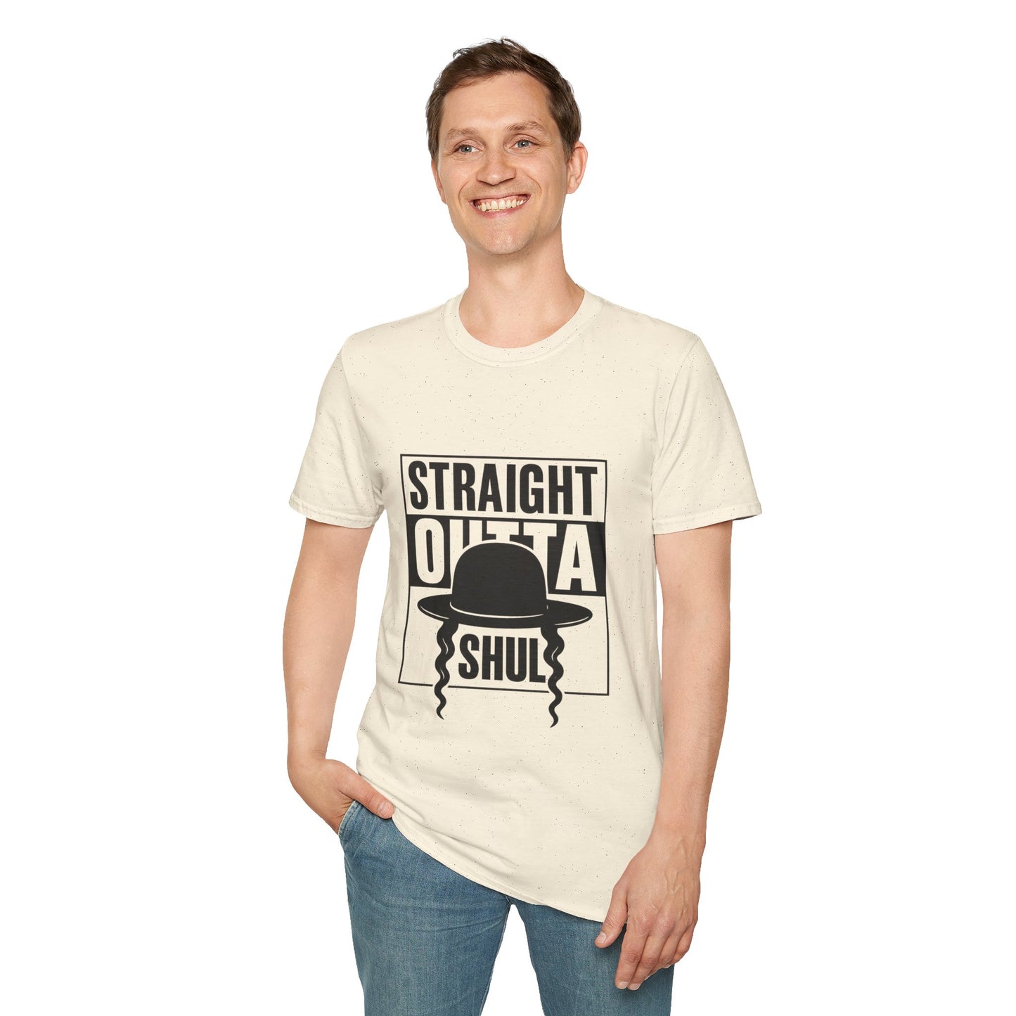 Chabad HGS Strait Outta Shul - Unisex soft T-shirt, Perfect Gift for Friends