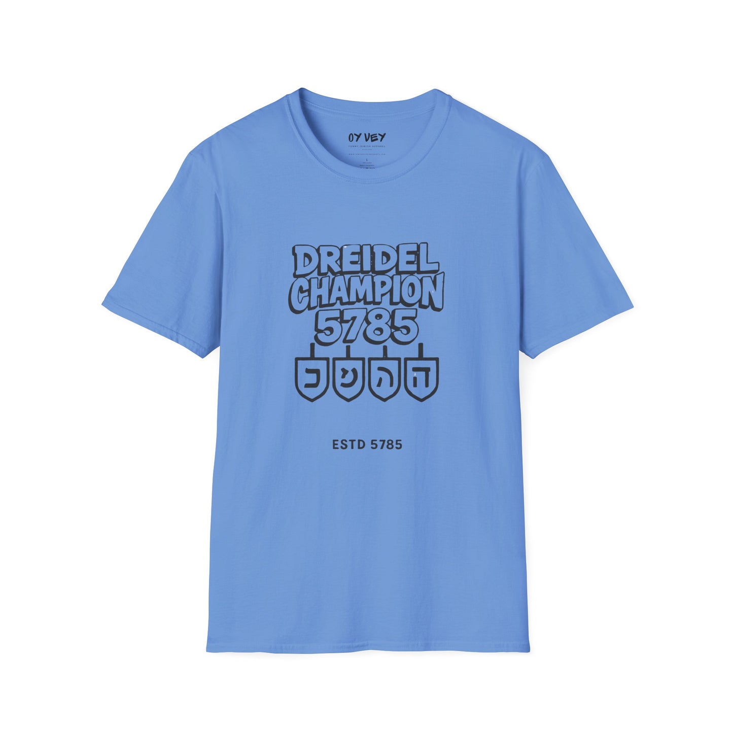 Dreidel Champion 2 - Unisex soft T-shirt, Perfect Gift for Chanukkah