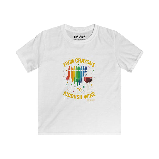From Crayons to Kiddush Wine Kids T-shirt