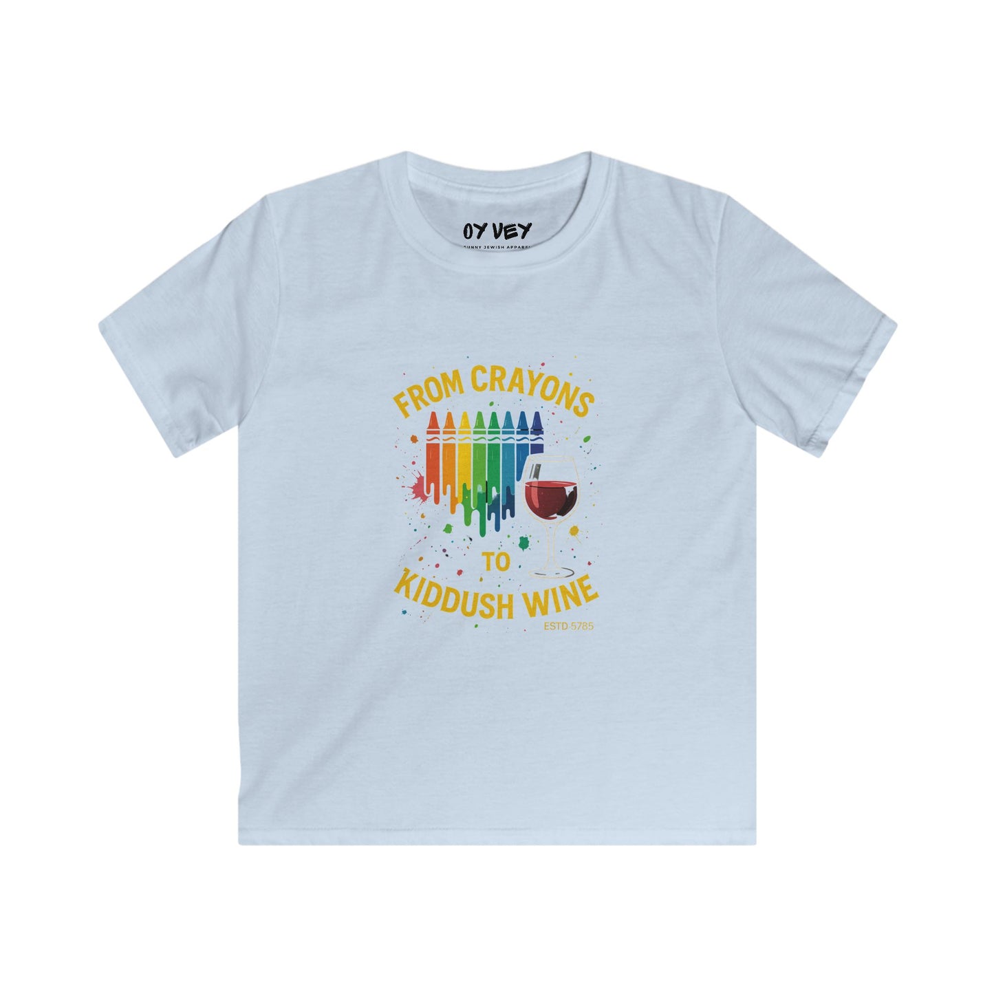 From Crayons to Kiddush Wine Kids T-shirt