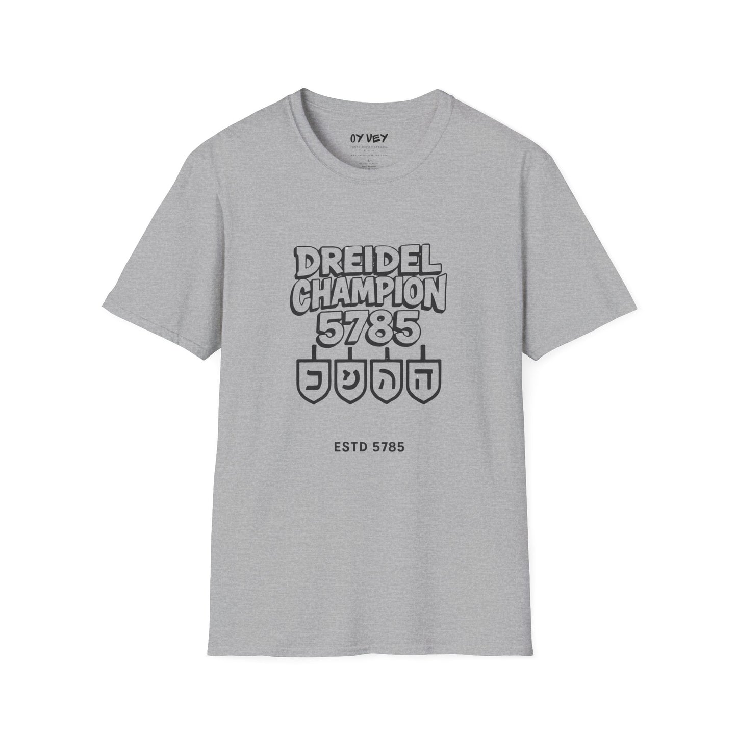 Dreidel Champion 2 - Unisex soft T-shirt, Perfect Gift for Chanukkah