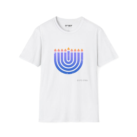 Chanukkiah - Unisex soft T-shirt, Perfect Gift for Chanukkah