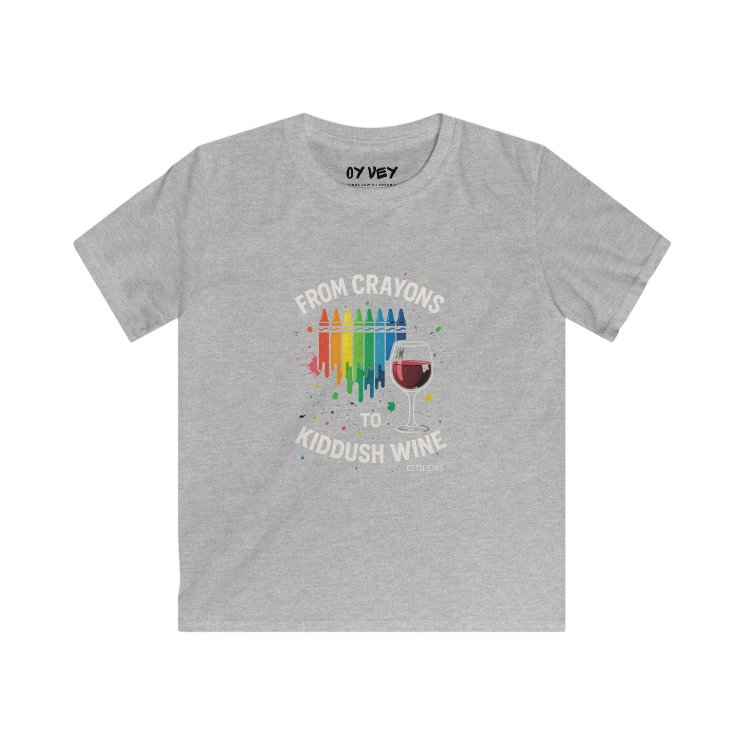 From Crayons to Kiddush Wine Kids T-shirt