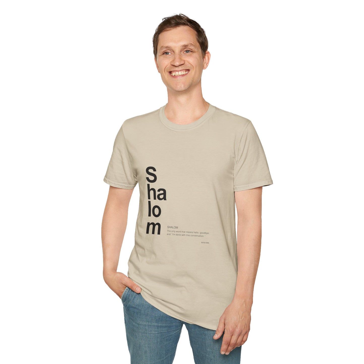 Shalom - Unisex soft T-shirt, Perfect Gift for Friends