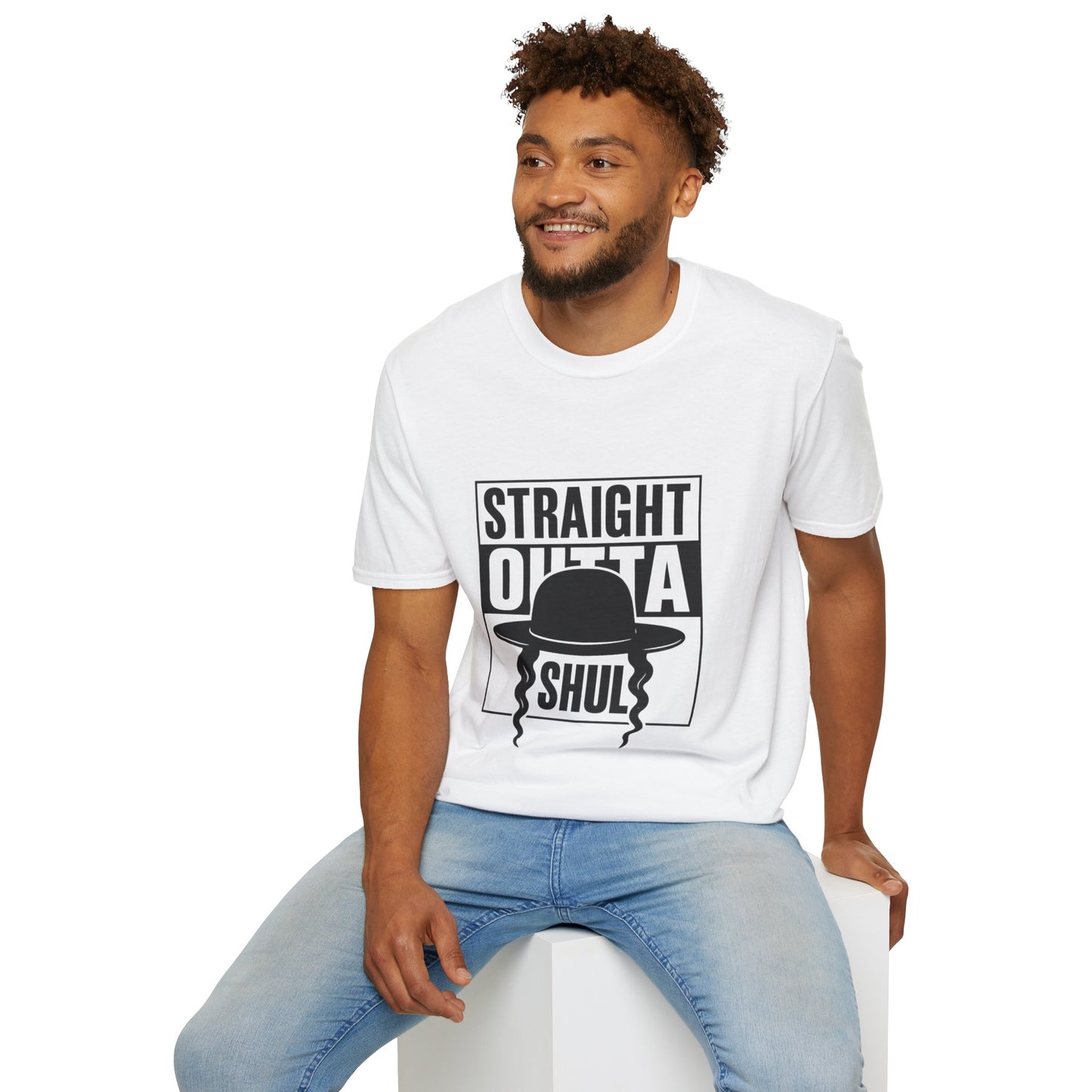 Chabad HGS Strait Outta Shul - Unisex soft T-shirt, Perfect Gift for Friends