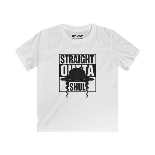Straight Outta Shul Soft style Kids Tee
